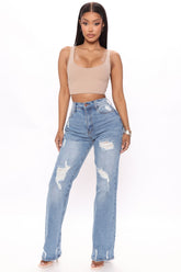 Dear Diary Straight Leg Jeans - Medium Wash Ins Street
